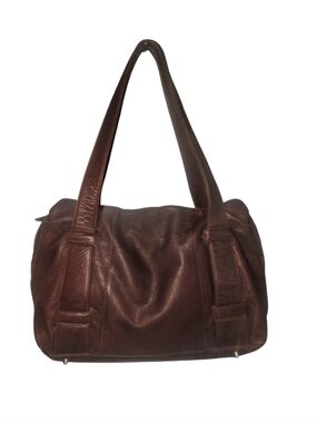 Osgoode Marley Woman's Raisin Soft Pebled Leather Shoulder Handbag